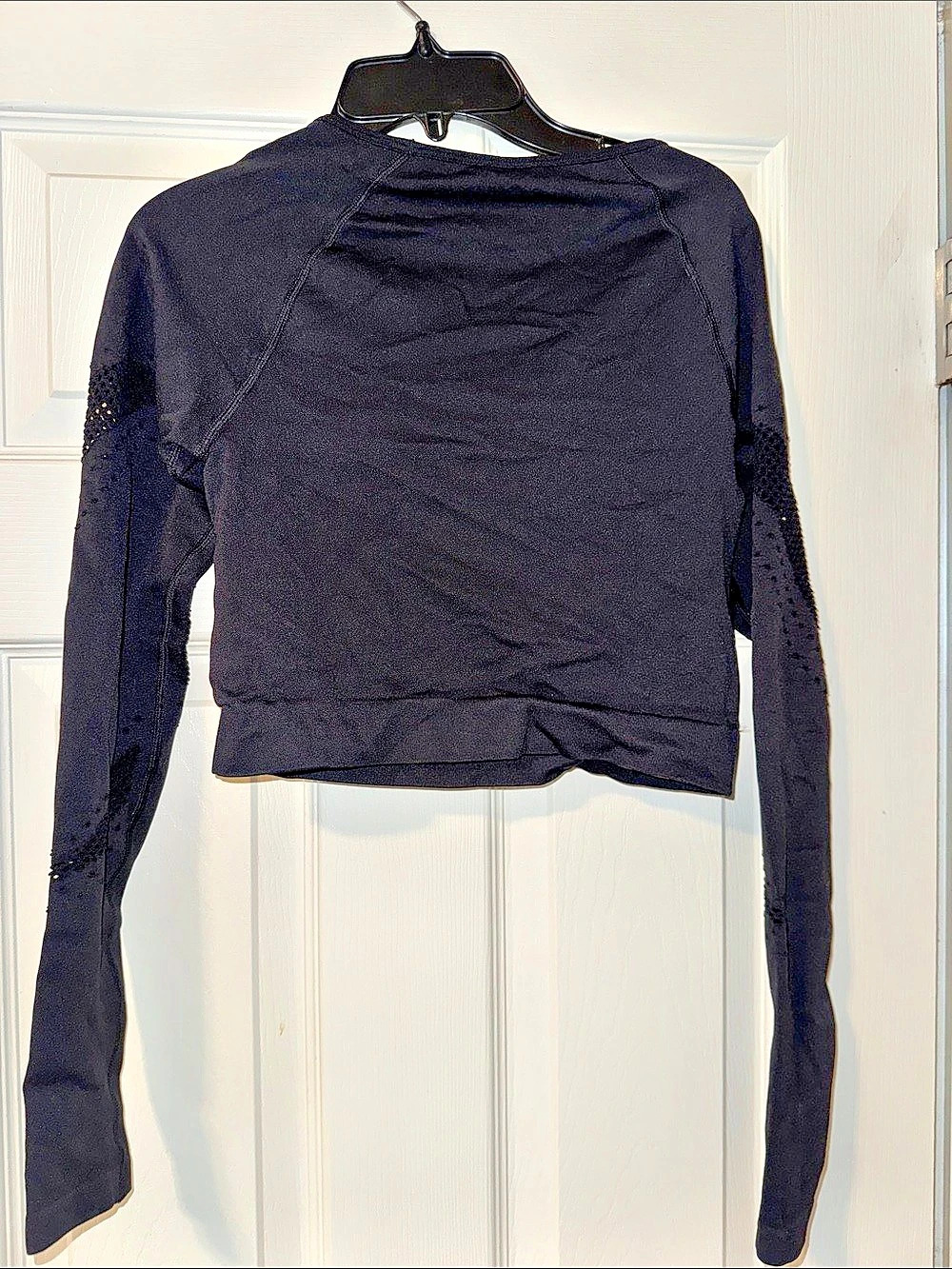 PINK Long Sleeve Athletic Top in Black Size Small NWT